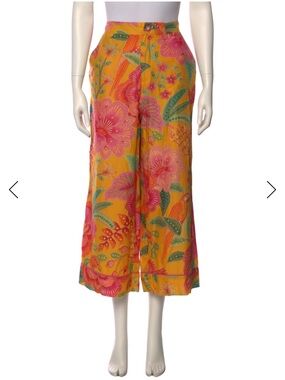 FARM RIO FLORAL PRINT WIDE LEG PANTS SIZE XS EUC